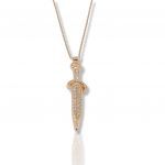 Rose gold plated silver 925° sword necklace   (code FC004466)
